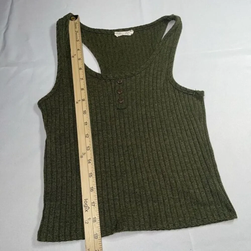 Olivia Rae Sage Green Ribbed‎ Tank Top Size S - Picture 4 of 5